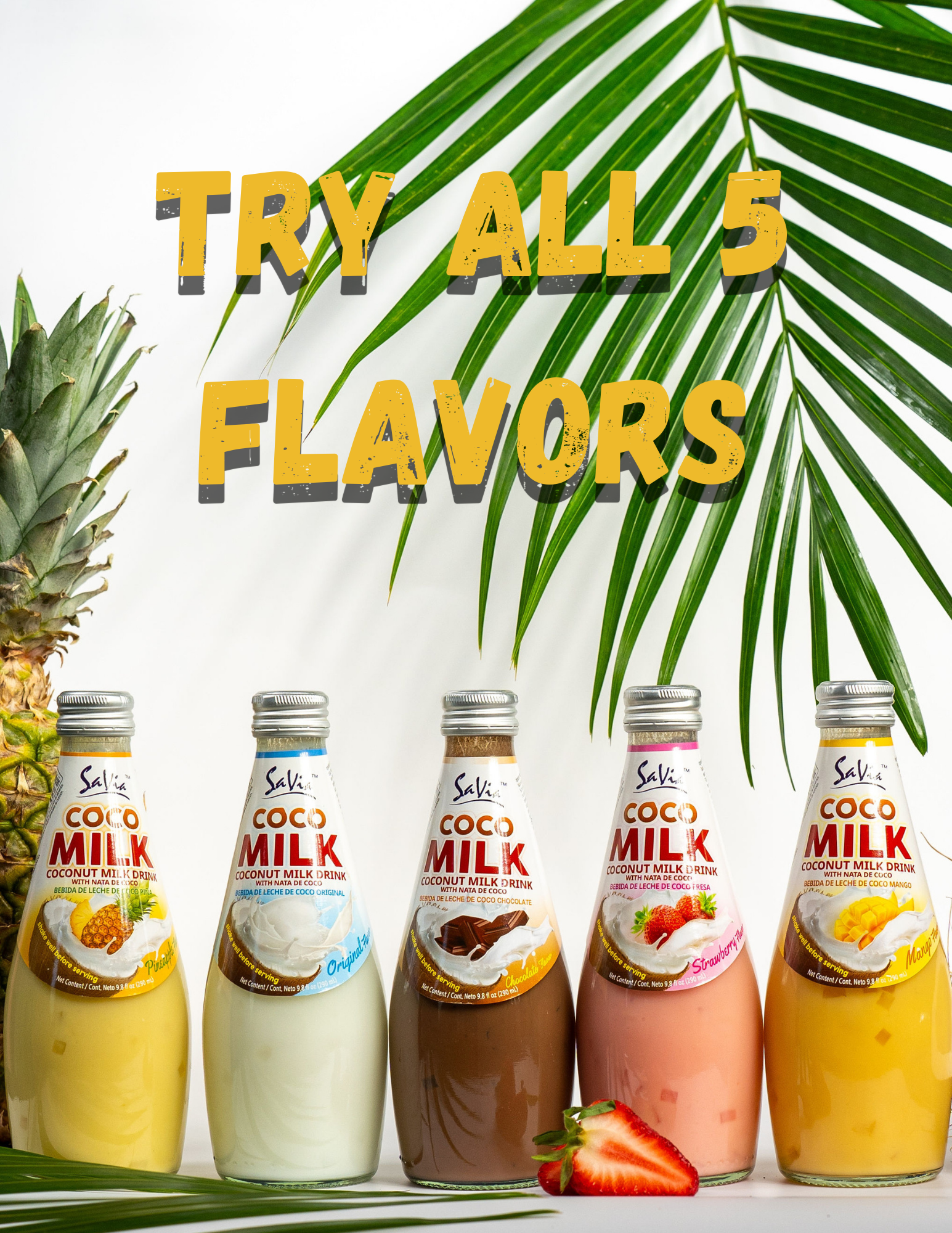 Savia - Coconut Milk Drink, Quality Coconut - Based Beverage, Made with Real Coconut Pulp & Natural, Delicious & Refreshing, Vegetarian, Gluten-Free (3 PACK)