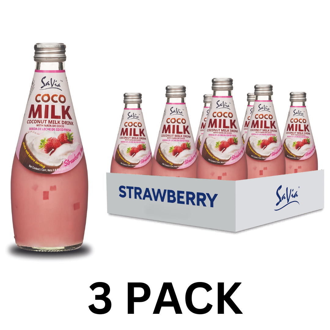 Savia - Coconut Milk Drink, Quality Coconut - Based Beverage, Made with Real Coconut Pulp & Natural, Delicious & Refreshing, Vegetarian, Gluten-Free (3 PACK)