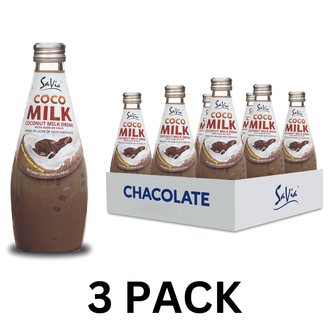 Savia - Coconut Milk Drink, Quality Coconut - Based Beverage, Made with Real Coconut Pulp & Natural, Delicious & Refreshing, Vegetarian, Gluten-Free (3 PACK)