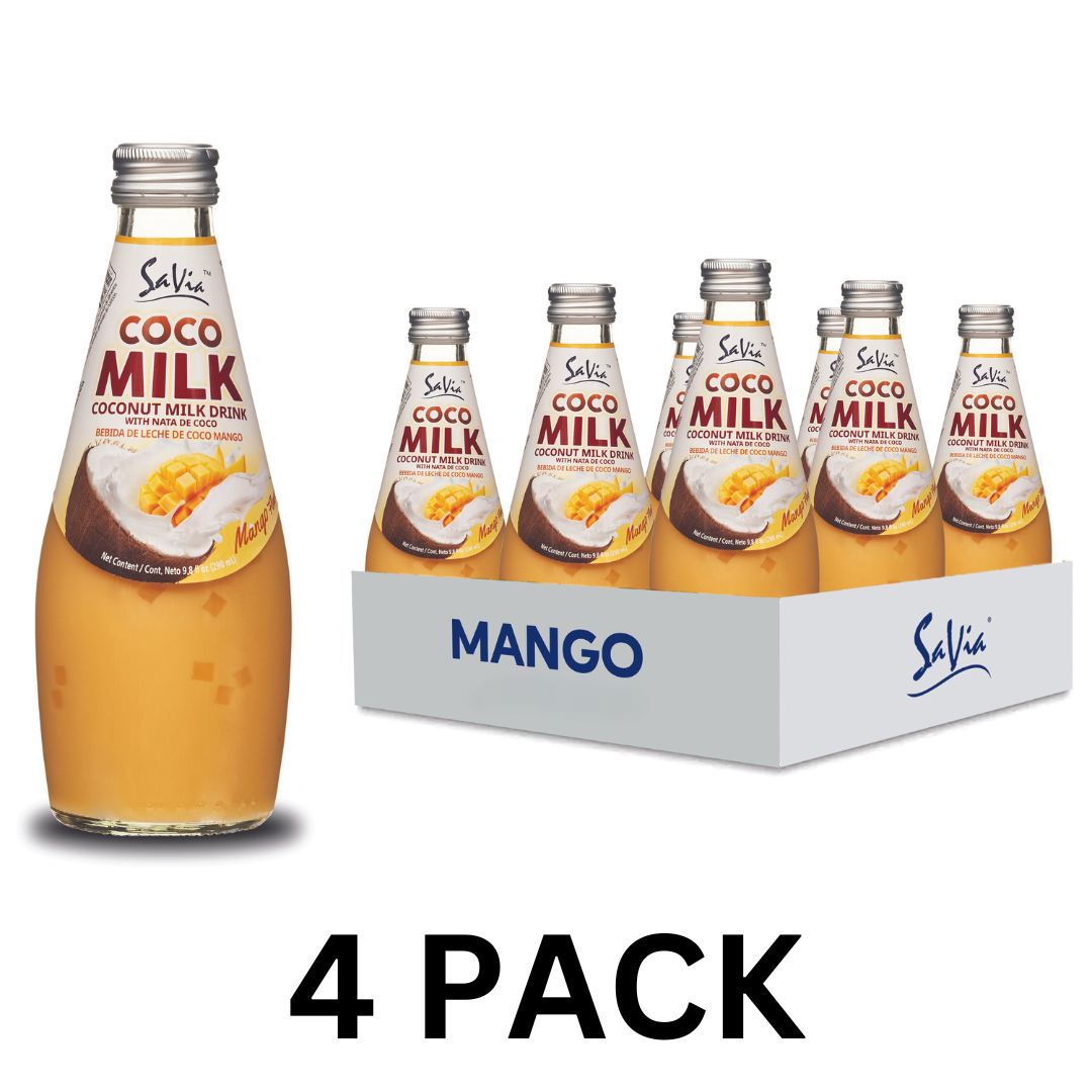 Savia - Coconut Milk Drink, Quality Coconut - Based Beverage, Made with Real Coconut Pulp & Natural, Delicious & Refreshing, Vegetarian, Gluten-Free (4 PACK)