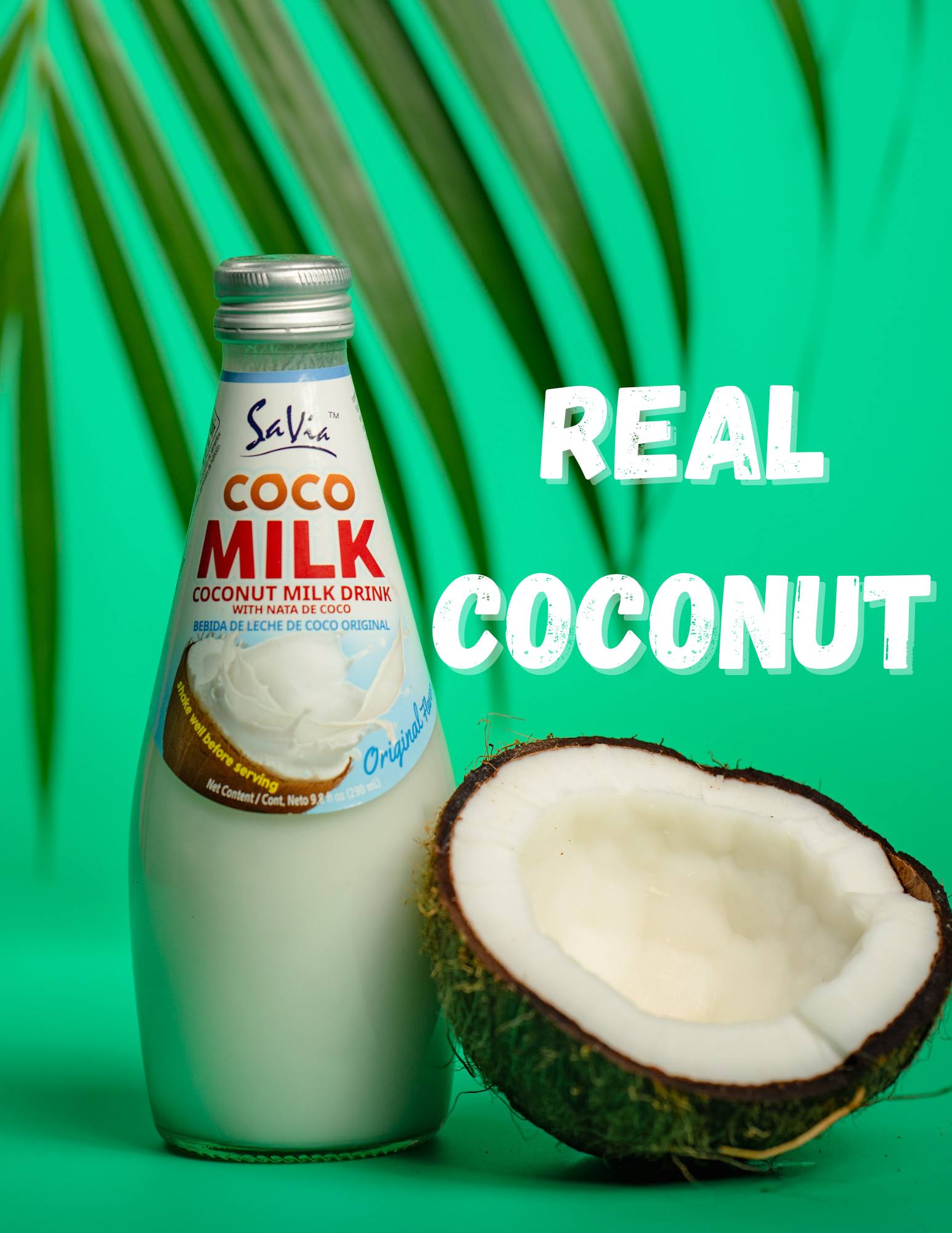 Savia - Coconut Milk Drink, Quality Coconut - Based Beverage, Made with Real Coconut Pulp & Natural, Delicious & Refreshing, Vegetarian, Gluten-Free (4 PACK)