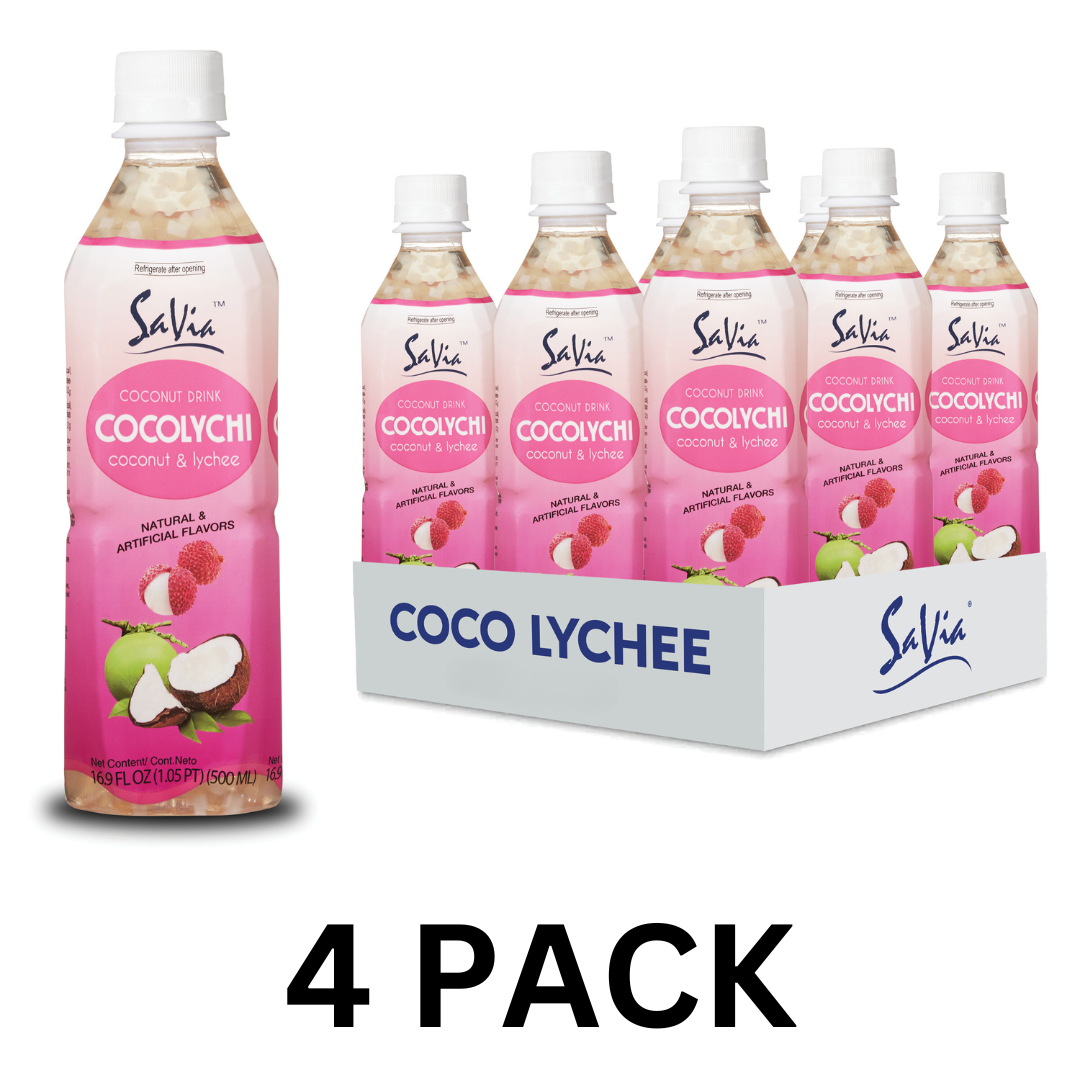 Savia - Aloe Vera Drink, Made with Real Aloe Pulp & Natural, Vegetarian, Gluten-Free, Fat- Free (4 Pack)