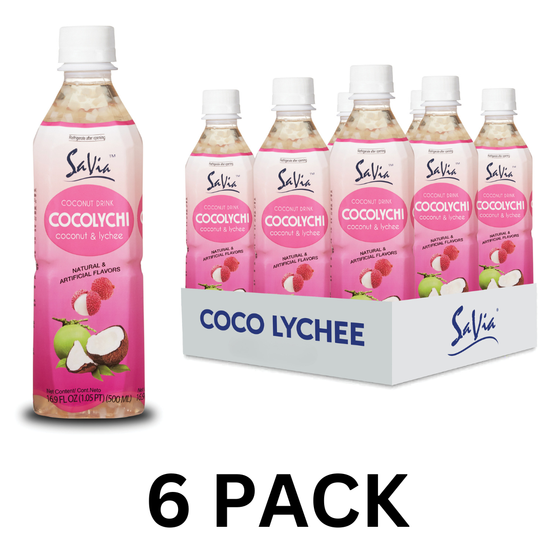 Savia - Aloe Vera Drink, Made with Real Aloe Pulp & Natural, Vegetarian, Gluten-Free, Fat- Free (6 Pack)