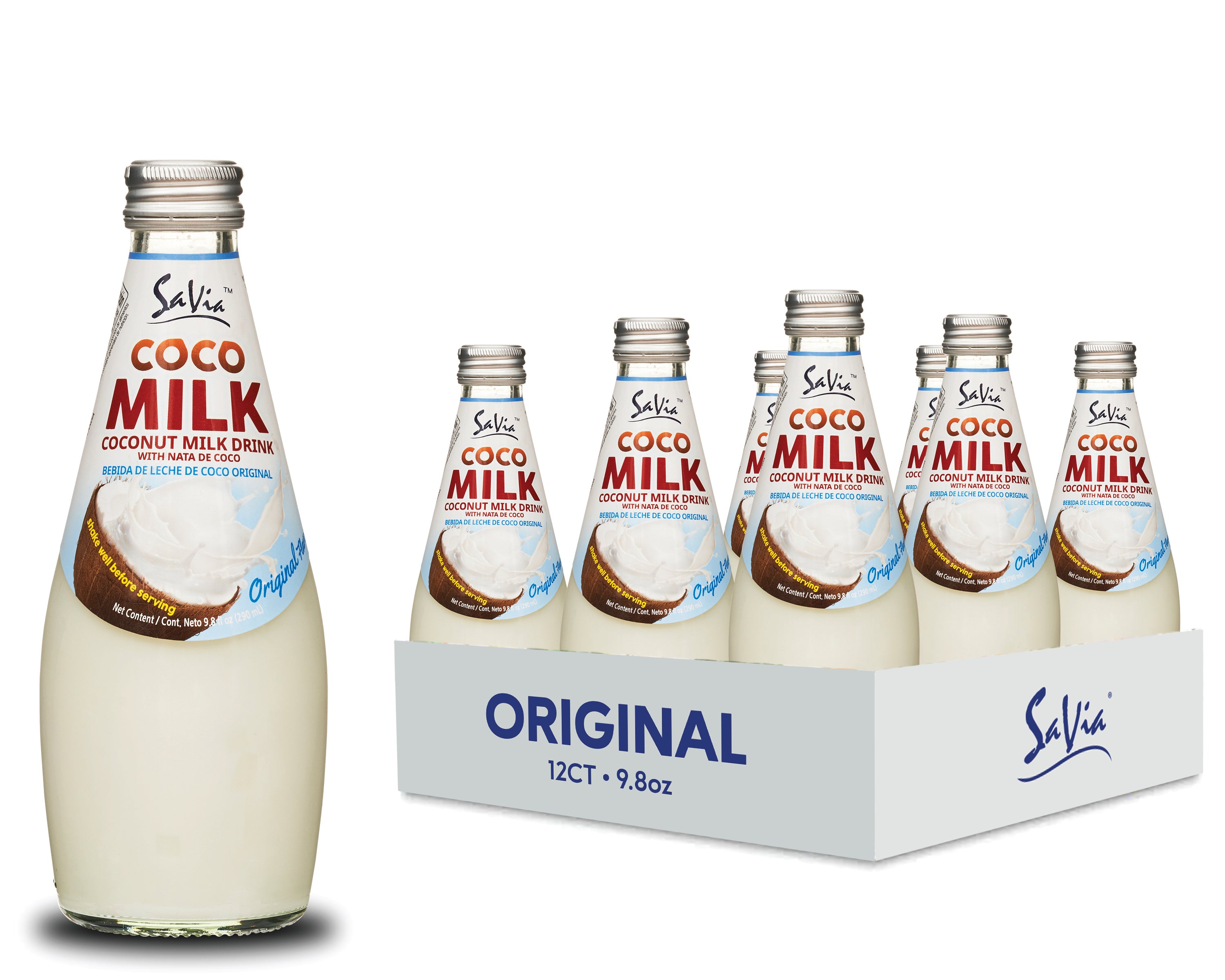 Savia - Coconut Milk Drink, Quality Coconut - Based Beverage, Made with Real Coconut Pulp & Natural, Delicious & Refreshing, Vegetarian, Gluten-Free (3 PACK)