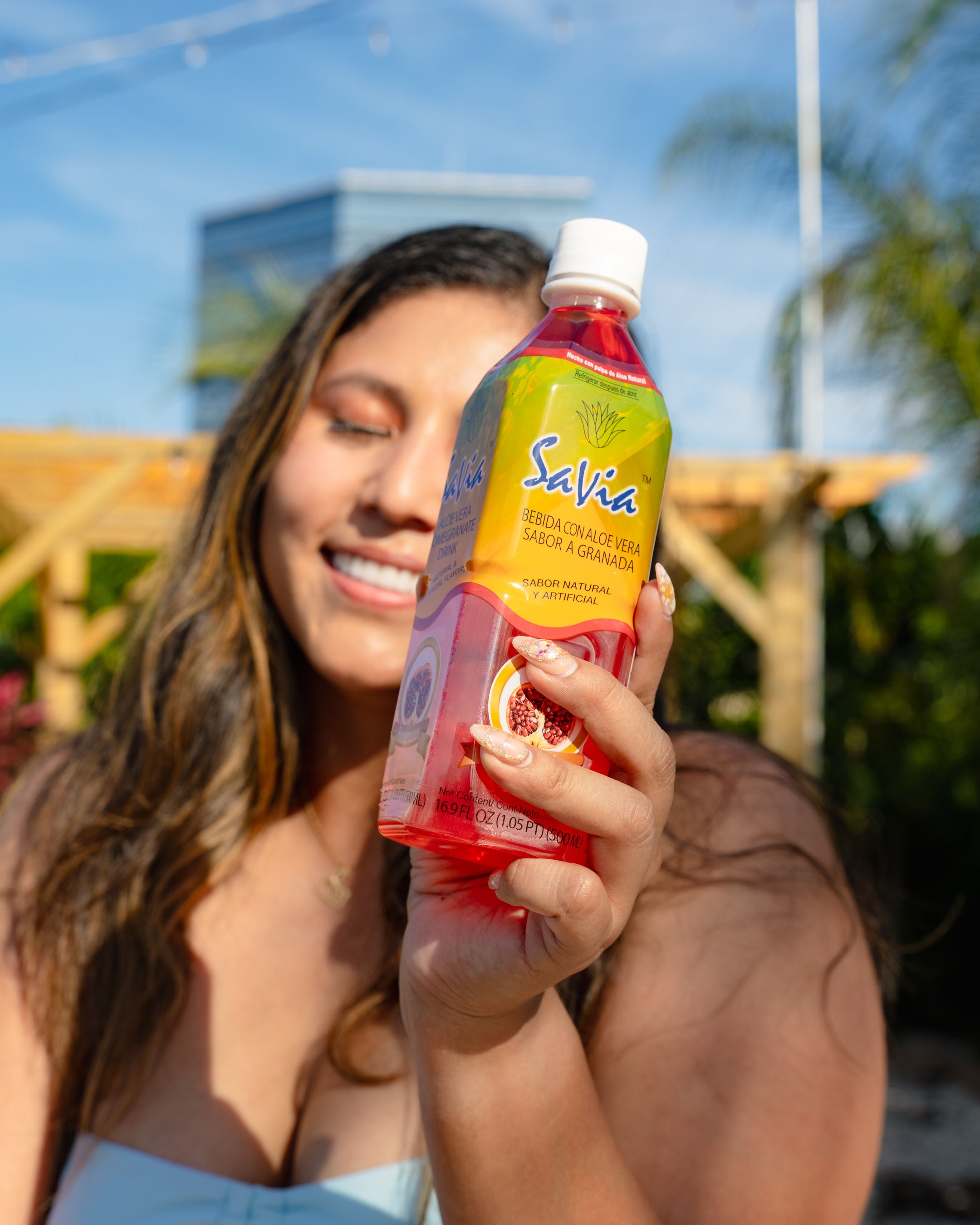 Savia - Aloe Vera Drink, Made with Real Aloe Pulp & Natural, Vegetarian, Gluten-Free, Fat- Free (4 Pack)
