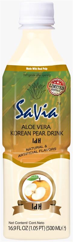 Savia - Aloe Vera Drink, Quality Aloe-Based Beverage, Made with Real Aloe Pulp & Natural, Delicious & Refreshing, Vegetarian, Gluten-Free, Fat- Free (16.9oz, 12-pack)