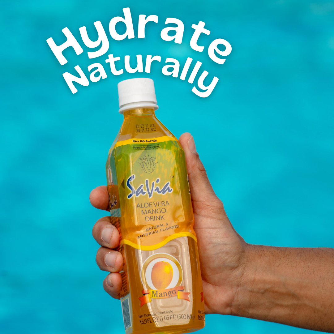 Savia - Aloe Vera Drink, Made with Real Aloe Pulp & Natural, Vegetarian, Gluten-Free, Fat- Free (6 Pack)