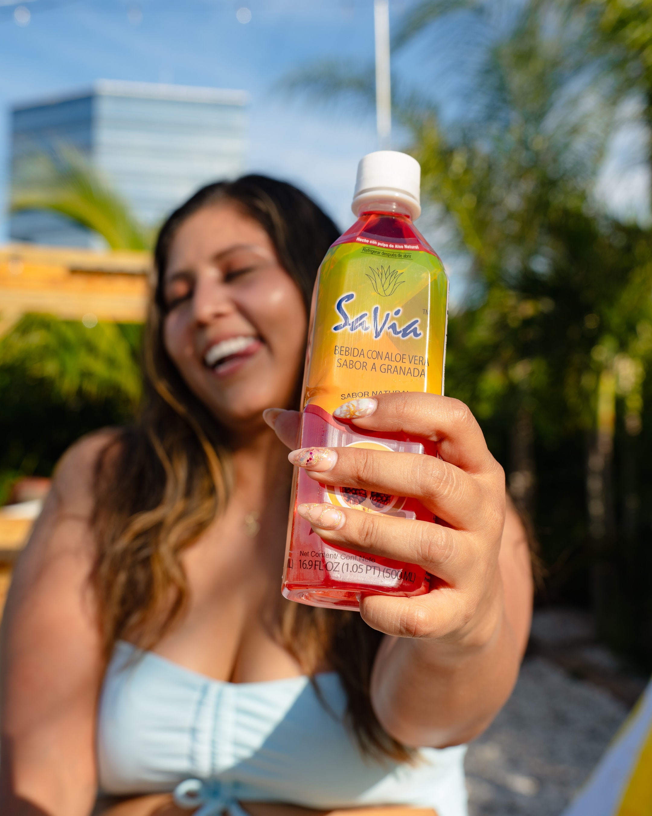 Savia - Aloe Vera Drink, Quality Aloe-Based Beverage, Made with Real Aloe Pulp & Natural, Delicious & Refreshing, Vegetarian, Gluten-Free, Fat- Free (16.9oz, 12-pack)